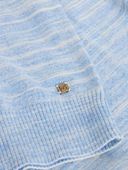 White Stuff Blue Henderson Spacedye Jumper - Image 6 of 6