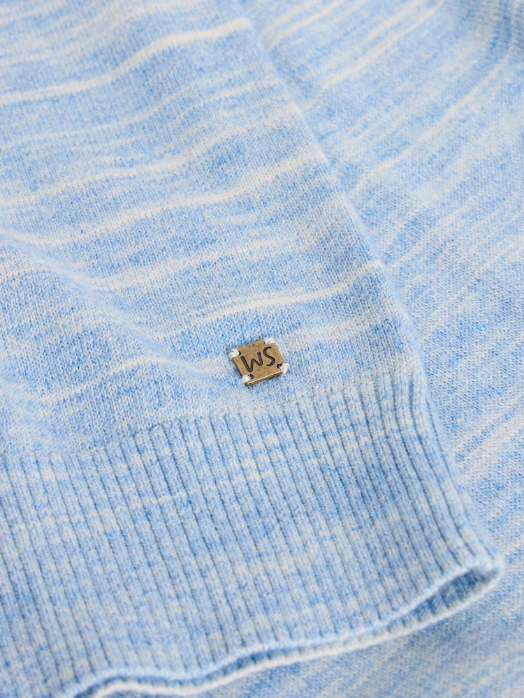 White Stuff Blue Henderson Spacedye Jumper - Image 6 of 6