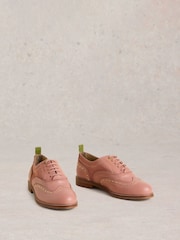 White Stuff Pink Thistle Studded Lace Up Brogues - Image 2 of 4