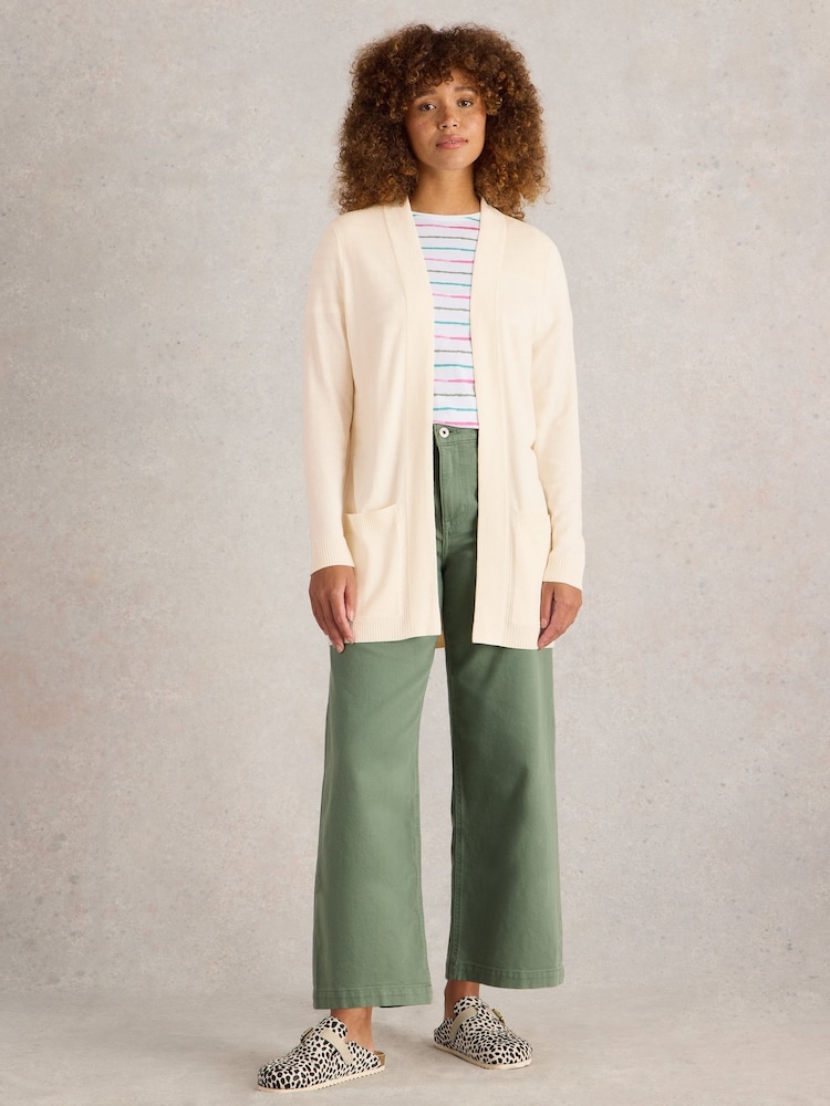 Naravni - White Stuff Tanya Longline pletena jopa - Slika 1 iz 6