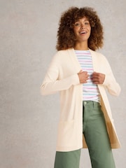Naravni - White Stuff Tanya Longline pletena jopa - Slika 4 iz 6