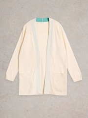 Naravni - White Stuff Tanya Longline pletena jopa - Slika 5 iz 6