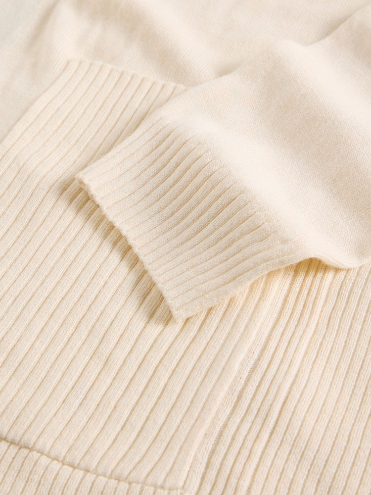 Naravni - White Stuff Tanya Longline pletena jopa - Slika 6 iz 6