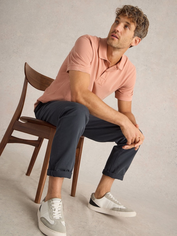 White Stuff Pink 100% Cotton Utility Polo Shirt - Image 4 of 6