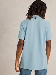 White Stuff Blue 100% Cotton Utility Polo Shirt - Image 2 of 6