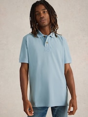 White Stuff Blue 100% Cotton Utility Polo Shirt - Image 3 of 6
