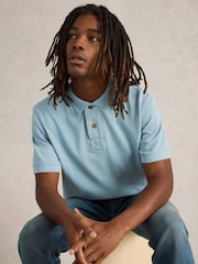 White Stuff Blue 100% Cotton Utility Polo Shirt - Image 4 of 6