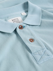 White Stuff Blue 100% Cotton Utility Polo Shirt - Image 6 of 6