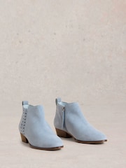 White Stuff Blue Willow Weave Ankle Boots - Image 1 of 4
