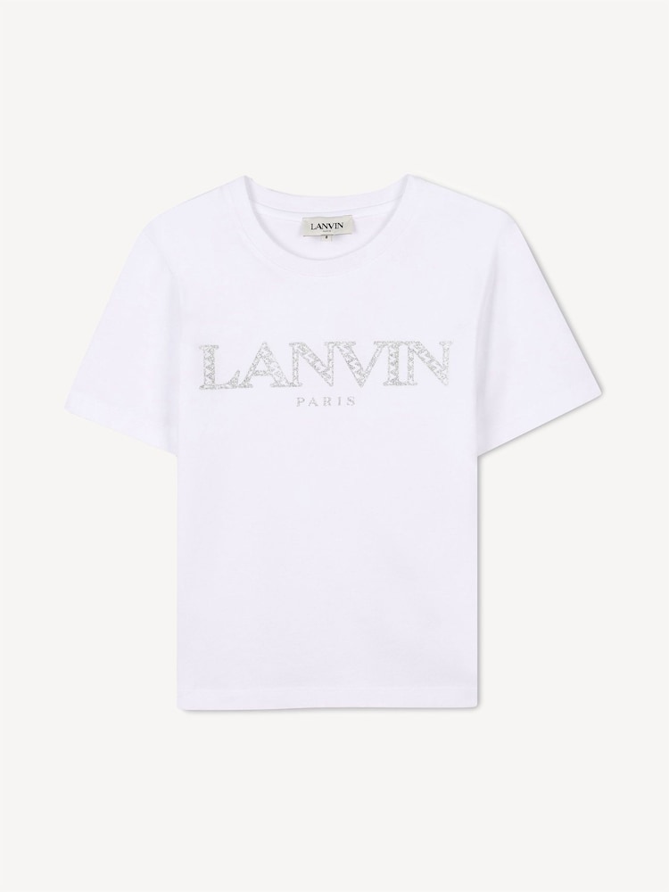 Lanvin White Short Sleeve T-Shirt With Logo - Image 1 of 2