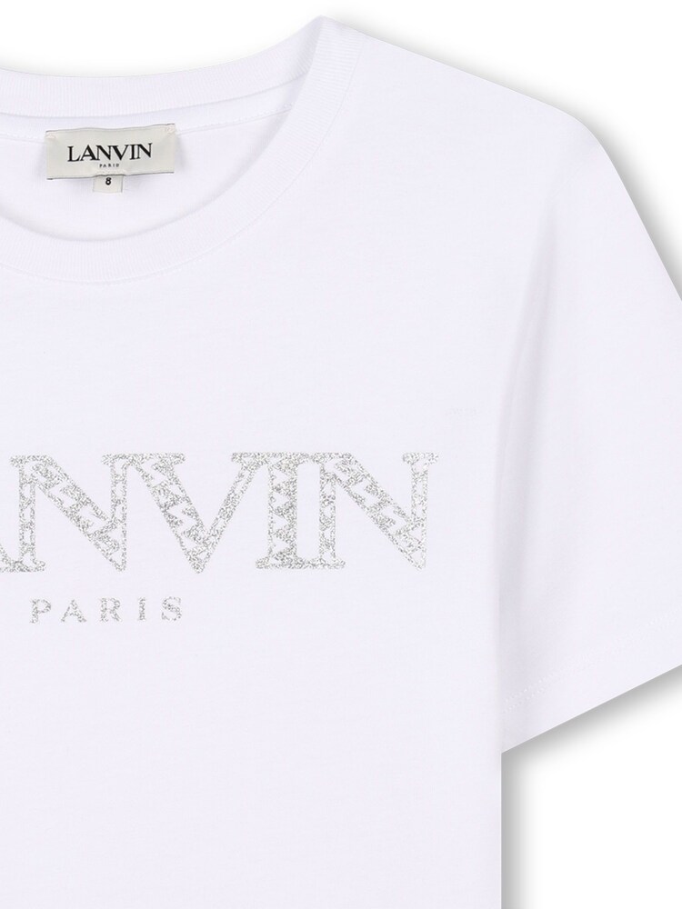 Lanvin White Short Sleeve T-Shirt With Logo - Image 3 of 3