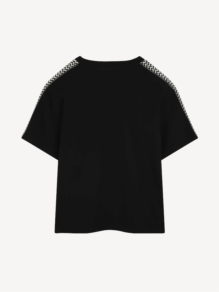 Lanvin Black Short Sleeve Logo T-Shirt With Tipping Detail - Image 2 of 2 Lanvin Black Short Sleeve Logo T-Shirt With Tipping Detail - Image 2 of 2