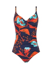 Chantelle Blue Icon underwired Ruched Smoothing Swimsuit - Image 4 of 4