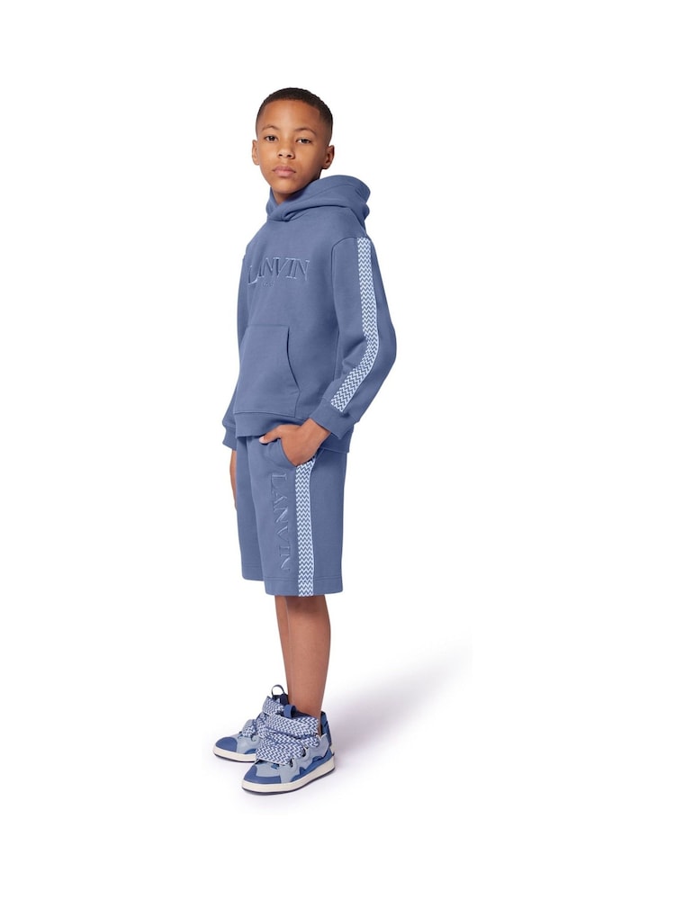 Lanvin Blue Logo Shorts With Tipping Detail - Image 3 of 3 Lanvin Blue Logo Shorts With Tipping Detail - Image 3 of 3