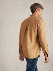 White Stuff Brown Bruton Oxford 100% Organic Cotton Shirt - Image 2 of 6