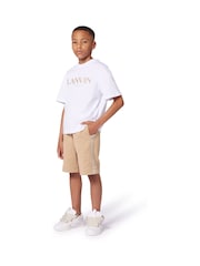 Lanvin White Short Sleeve T-Shirt With Logo - Image 3 of 4