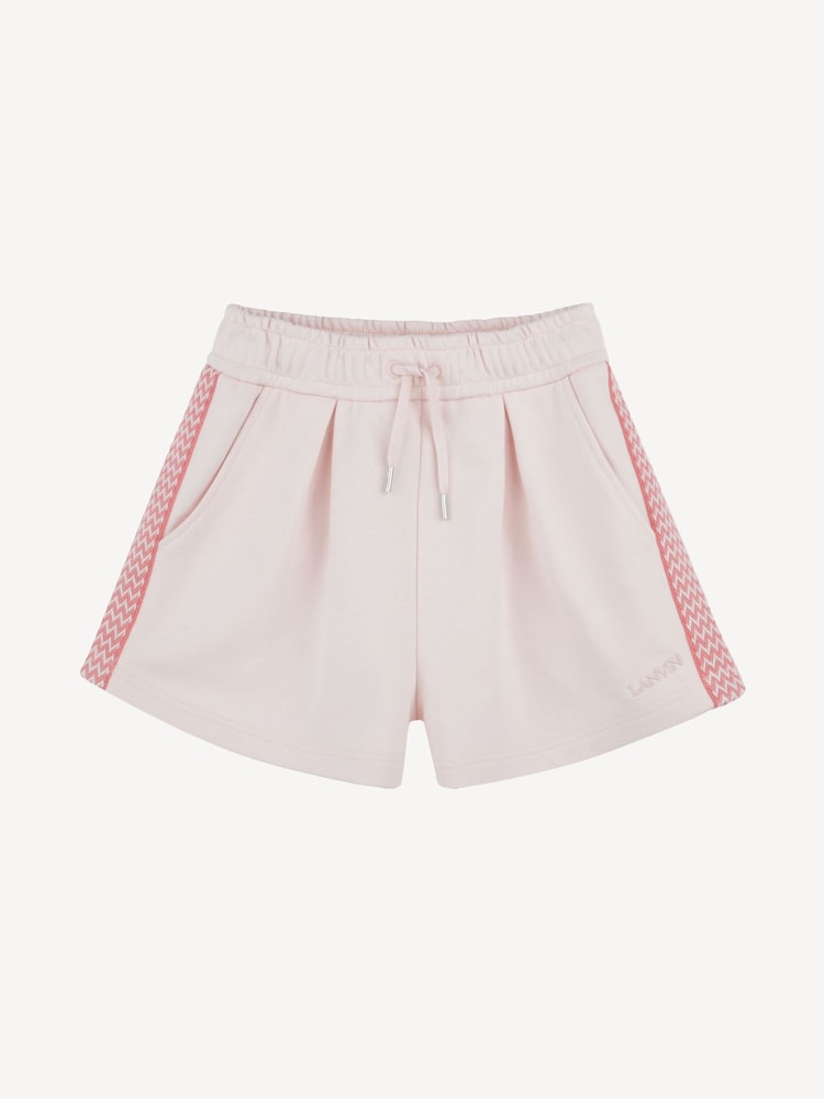 Lanvin Pink Logo Runner Shorts With Tipping Detail - Image 1 of 3