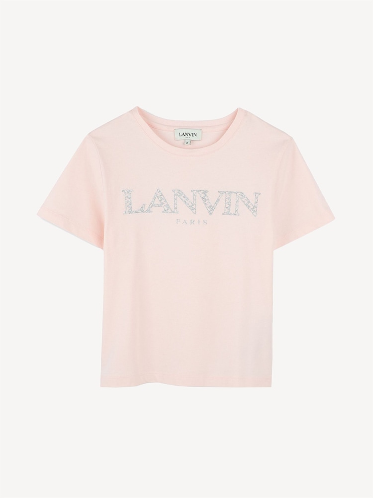 Lanvin Pink Short Sleeve T-Shirt With Logo - Image 1 of 2