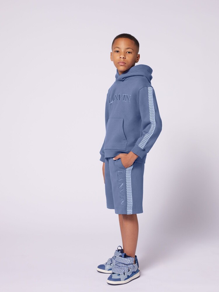 Lanvin Blue Logo Hoodie With Tipping Detail - Image 3 of 3