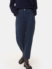 Whistles Blue Petite Tessa Casual Trousers - Image 1 of 5