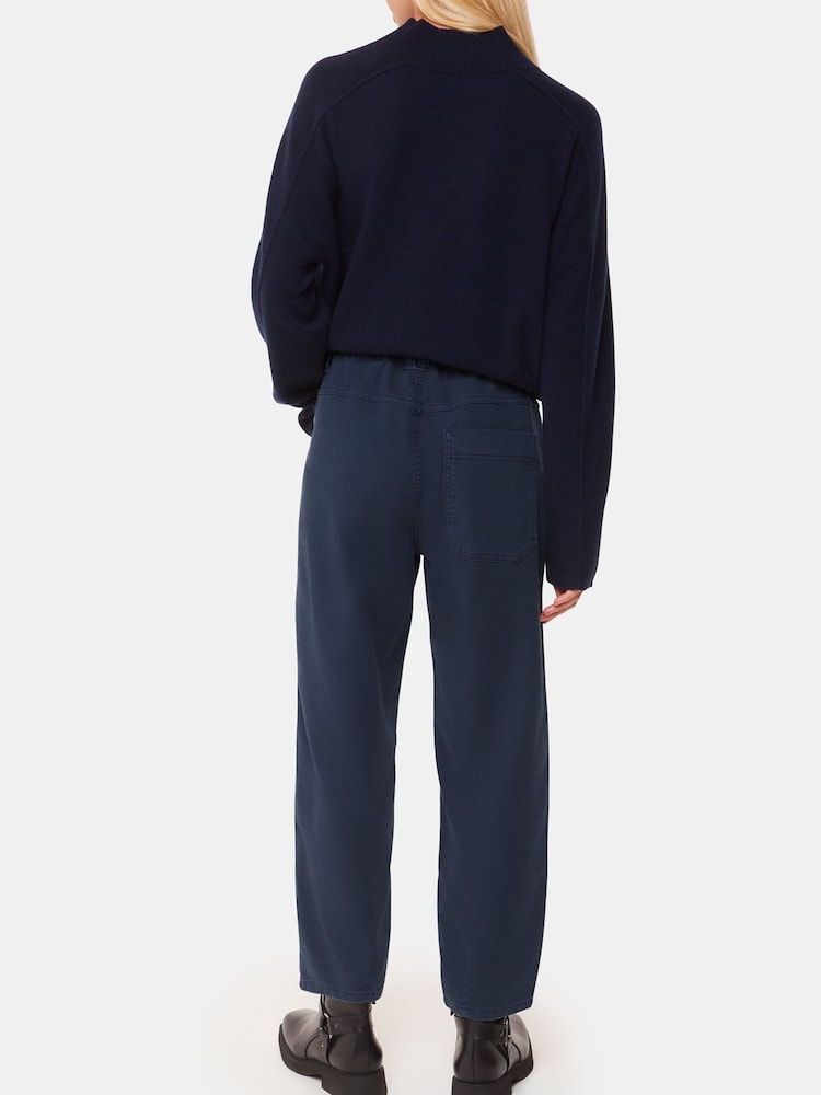 Whistles Blue Petite Tessa Casual Trousers - Image 2 of 5