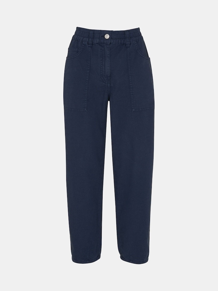 Whistles Blue Petite Tessa Casual Trousers - Image 5 of 5