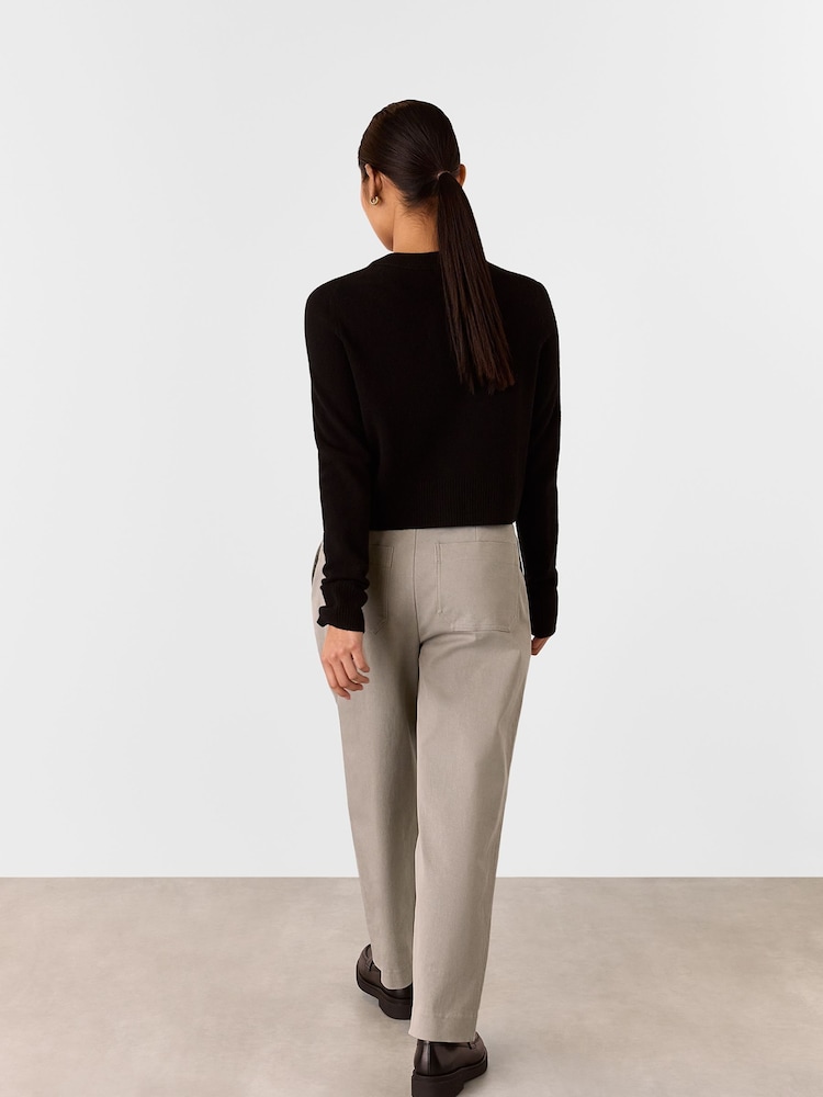 Whistles Nude Petite Bethany Barrel Leg Trousers - Image 2 of 5