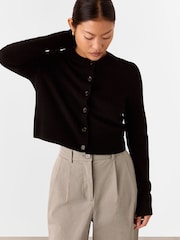 Whistles Nude Petite Bethany Barrel Leg Trousers - Image 3 of 5