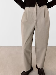 Whistles Nude Petite Bethany Barrel Leg Trousers - Image 4 of 5