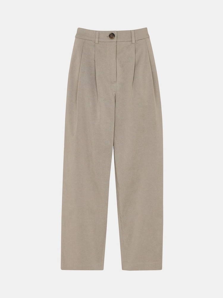 Whistles Nude Petite Bethany Barrel Leg Trousers - Image 5 of 5