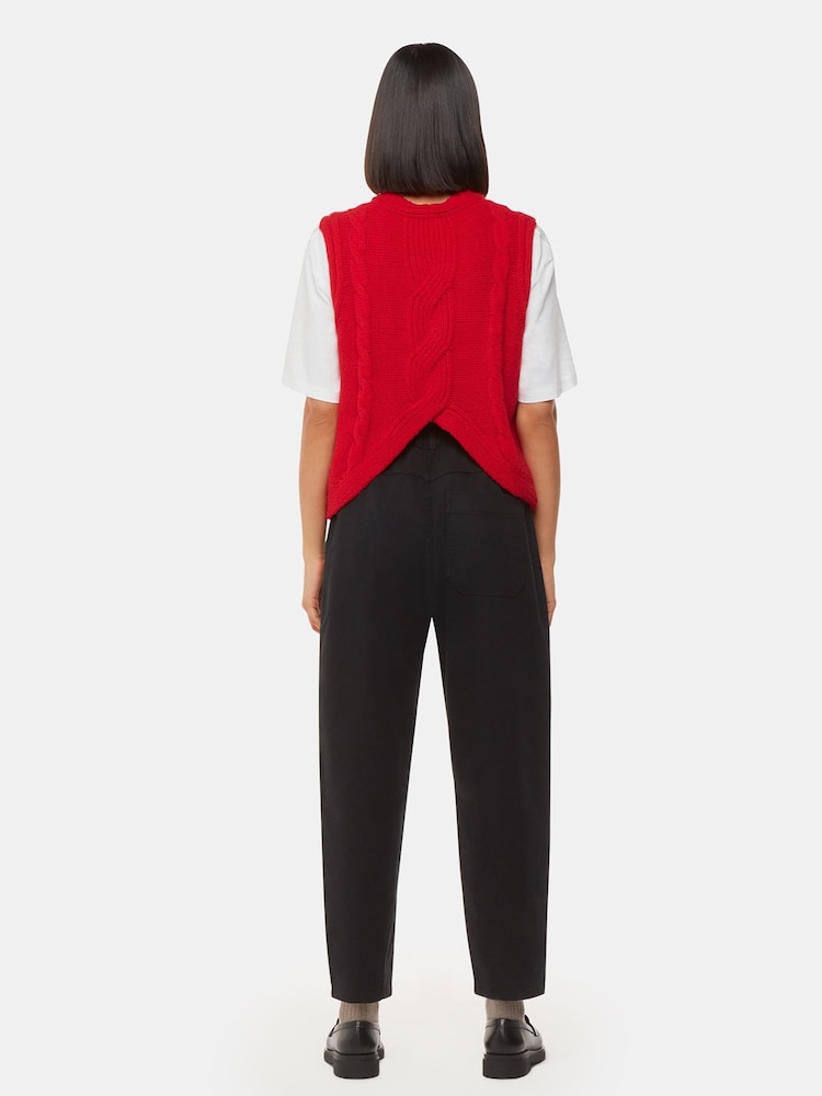 Whistles Black Petite Tessa Casual Trousers - Image 2 of 4 Whistles Black Petite Tessa Casual Trousers - Image 2 of 4
