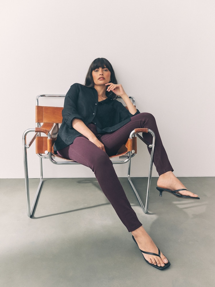 Mauve - Denim-Leggings aus Jersey - Bild 1 von 7