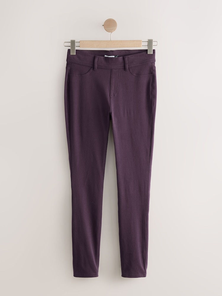 Mauve Jersey Denim Leggings - Image 5 of 7