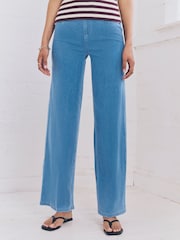 Bleach Wide Leg Denim Jersey Leggings - Image 2 of 8