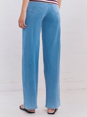 Bleach Wide Leg Denim Jersey Leggings - Image 3 of 8