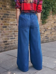 Mittelblau - Denim Jersey Joggers - Bild 4 von 9