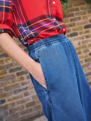 Mittelblau - Denim Jersey Joggers - Bild 5 von 9