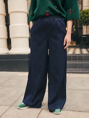 Dark Blue Denim Jersey Joggers - Image 2 of 7