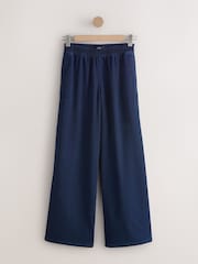 Dark Blue Denim Jersey Joggers - Image 4 of 7