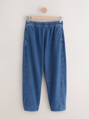 Mid Blue Barrel Leg Denim Jersey Trousers - Image 1 of 3