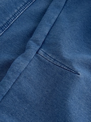 Mid Blue Barrel Leg Denim Jersey Trousers - Image 3 of 3