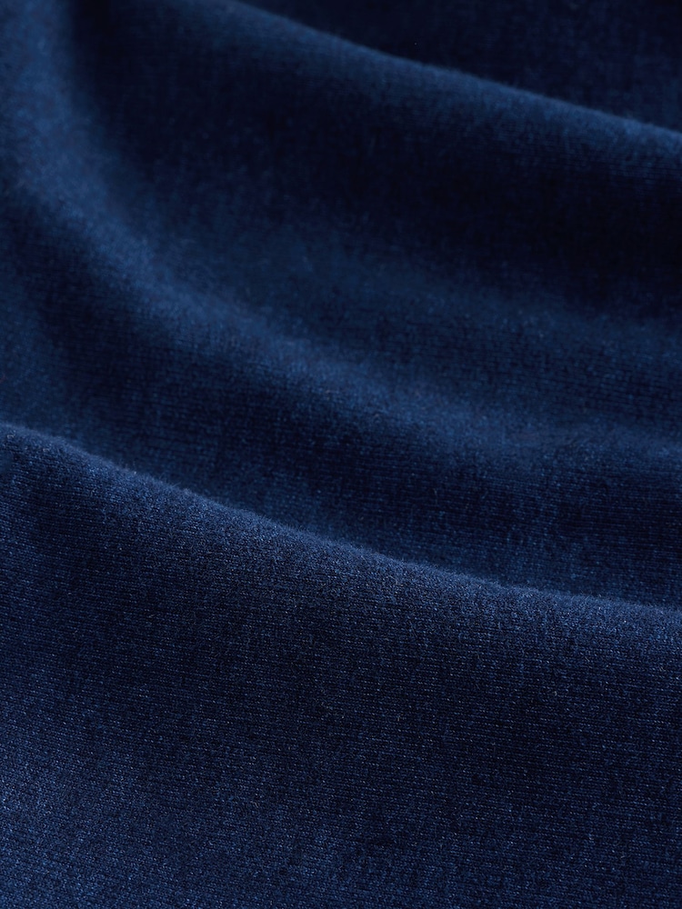 Dark Blue Barrel Leg Denim Jersey Trousers - Image 2 of 4 Dark Blue Barrel Leg Denim Jersey Trousers - Image 2 of 4