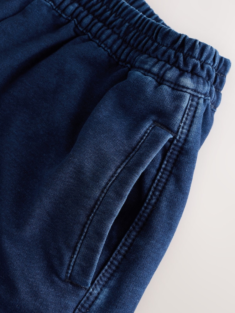 Dark Blue Barrel Leg Denim Jersey Trousers - Image 4 of 4 Dark Blue Barrel Leg Denim Jersey Trousers - Image 4 of 4