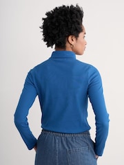 Seasalt Cornwall Blue Hazel Rib Top in Jersey - Image 2 of 5