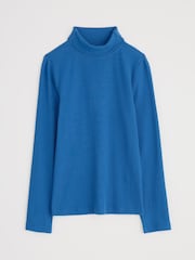 Seasalt Cornwall Blue Hazel Rib Top in Jersey - Image 4 of 5