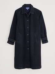 Seasalt Cornwall Blue Petite Boscastle Cotton Trench Jacket - Image 4 of 5