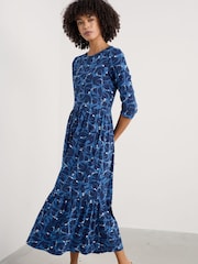 Seasalt Cornwall Blue Tor View Jersey Dress - Image 1 of 6