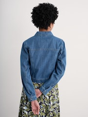 Seasalt Cornwall Blue 100% Cotton Levan Well Denim Jacket - Image 2 of 5