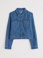 Seasalt Cornwall Blue 100% Cotton Levan Well Denim Jacket - Image 4 of 5