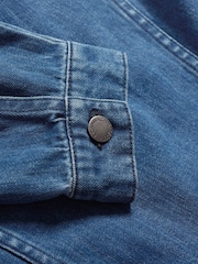 Seasalt Cornwall Blue 100% Cotton Levan Well Denim Jacket - Image 5 of 5